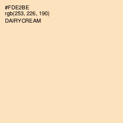 #FDE2BE - Dairy Cream Color Image